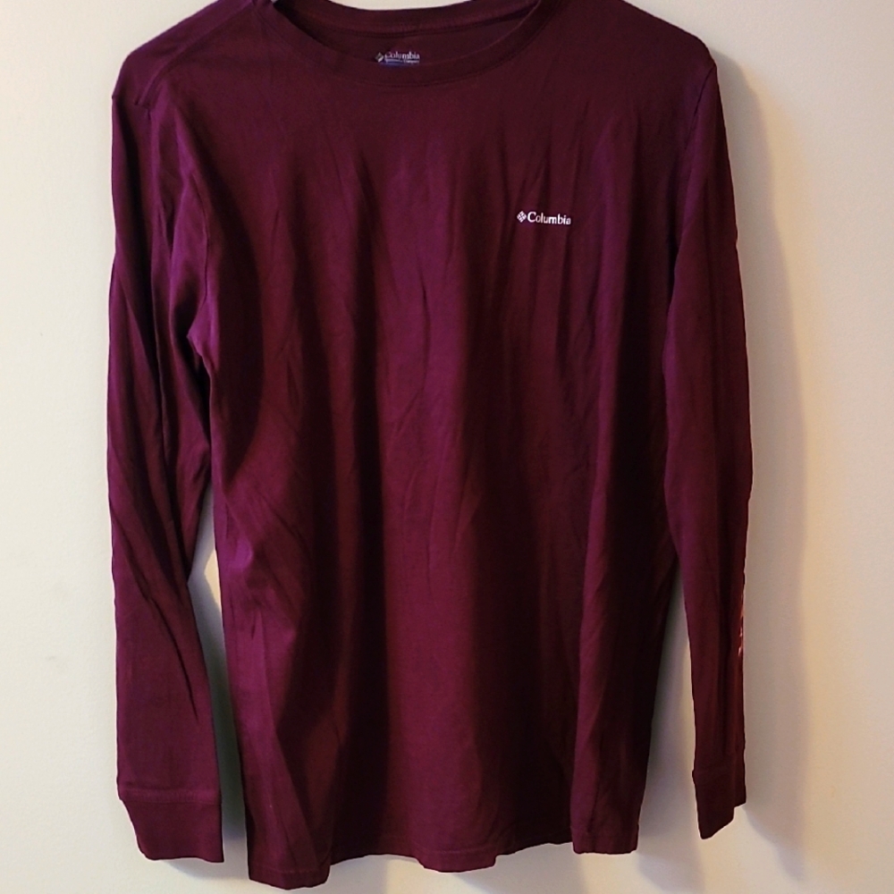 Columbia Maroon Long Sleeve Shirt